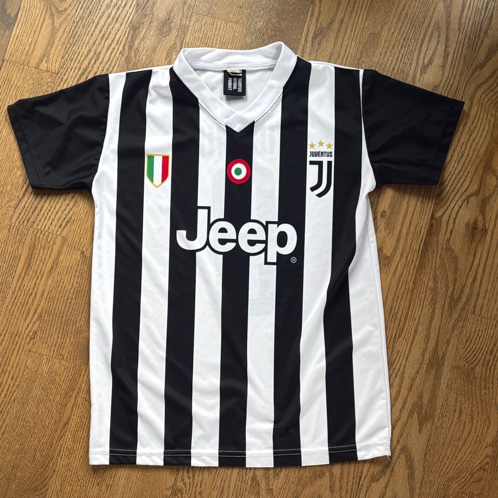 Juventus Black and White Striped Jersey